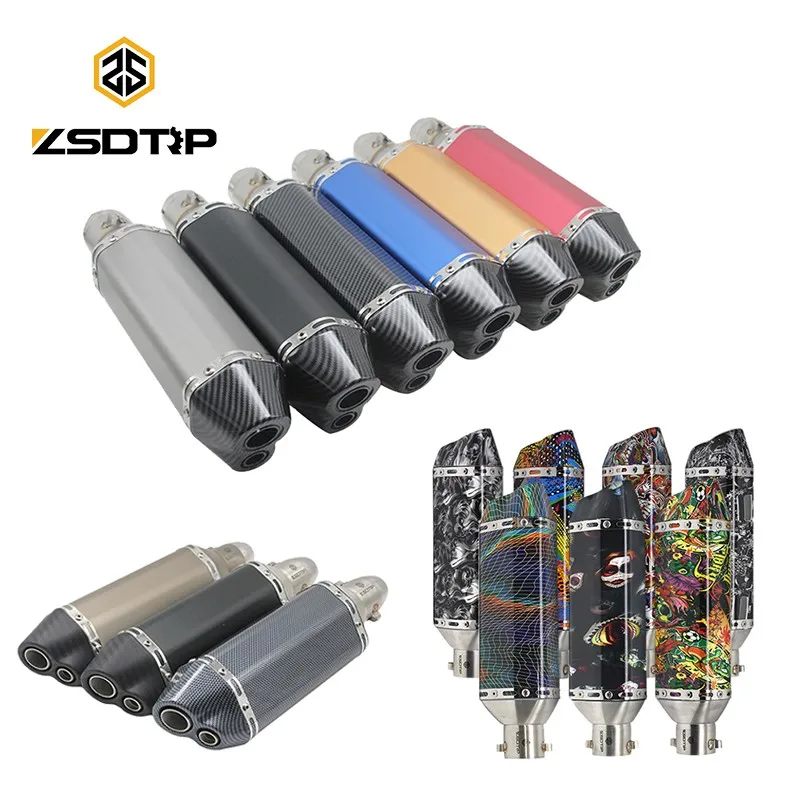ZSDTRP 51 мм Универсальный мотоцикл Ak выхлопной модифицированный Глушитель Трубы