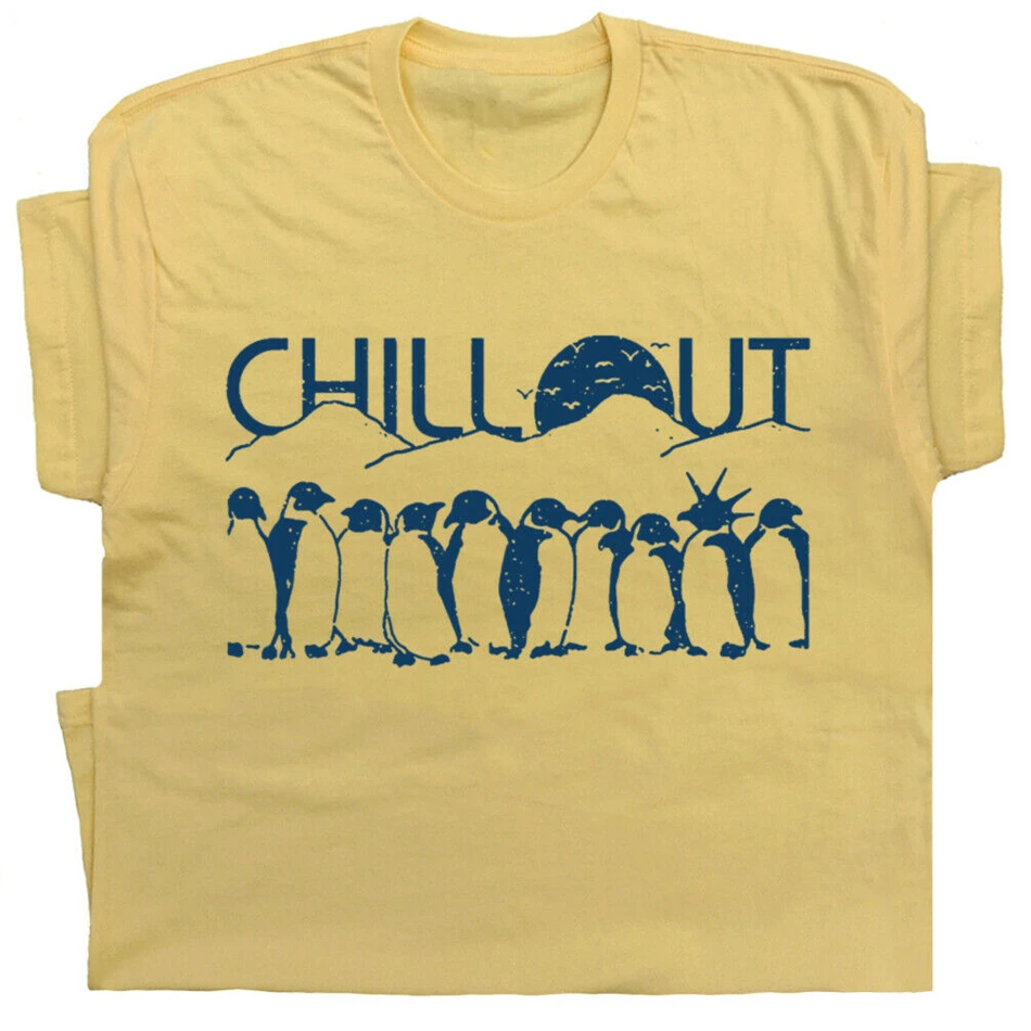 Chill Out Пингвины футболка говорящая забавные животные милый ребенок для мужчин Wo s