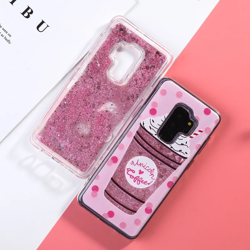 Liquid Glitter Case For Samsung Galaxy A50 A70 A5 A7 A8 2018 Dynamic J3 J5 J7 Pro A3 2016 2017 TPU Cover | Мобильные телефоны и