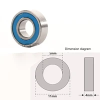 5116 blue rubber sealed bearing 5x11x4mm miniature ball deep groove for all rc model car heli and plane