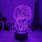 С героями из мультфильма Мой герой шото Тодороки уход за кожей лица дизайн светодиодный Ночной светильник Настенный светильник для детей ребенок мальчиков Украшения в спальню акриловая настольная лампа vitage Dragon