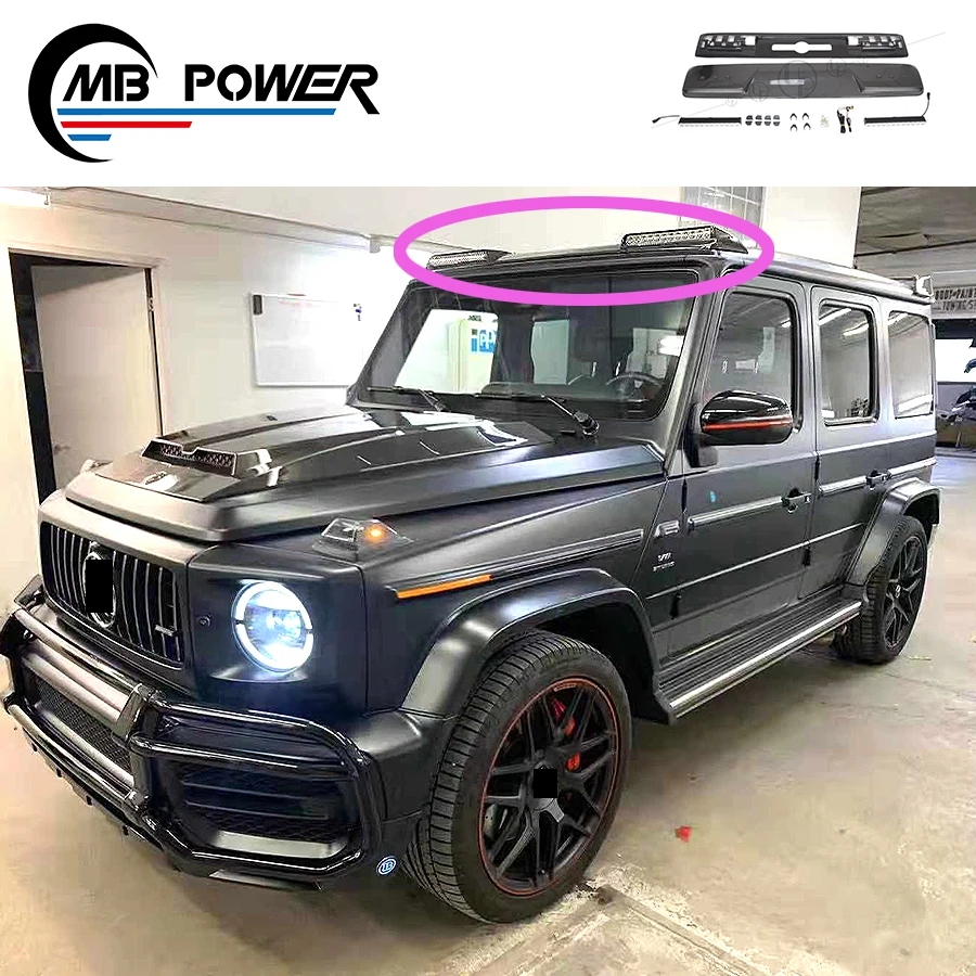 

High quality!!!G class W464 2019-2020y Roof Spoiler with lights for W464 G63 G500 G350D Carbon fiber material roof spoiler