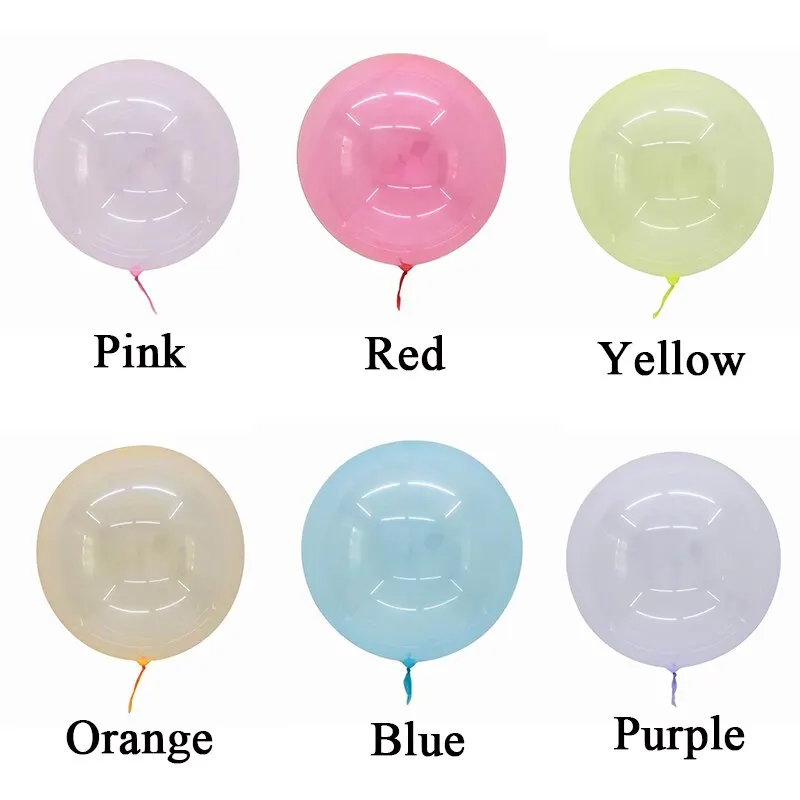 5 шт./лот 18 дюймов цветные хрустальные шары круглые прозрачные Bobo украшение для