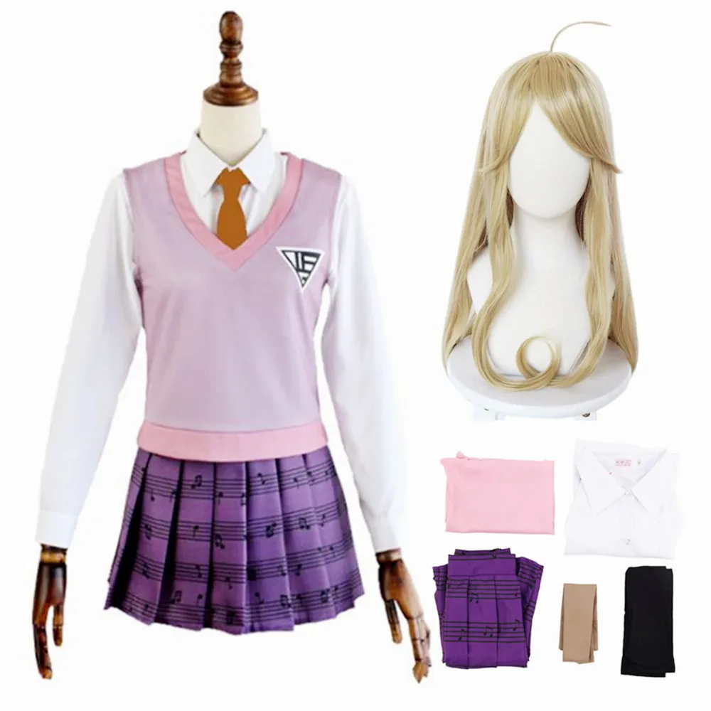 

Anime Danganronpa V3 Akamatsu Kaede Cosplay Costume Women Vetement Manga Clothes