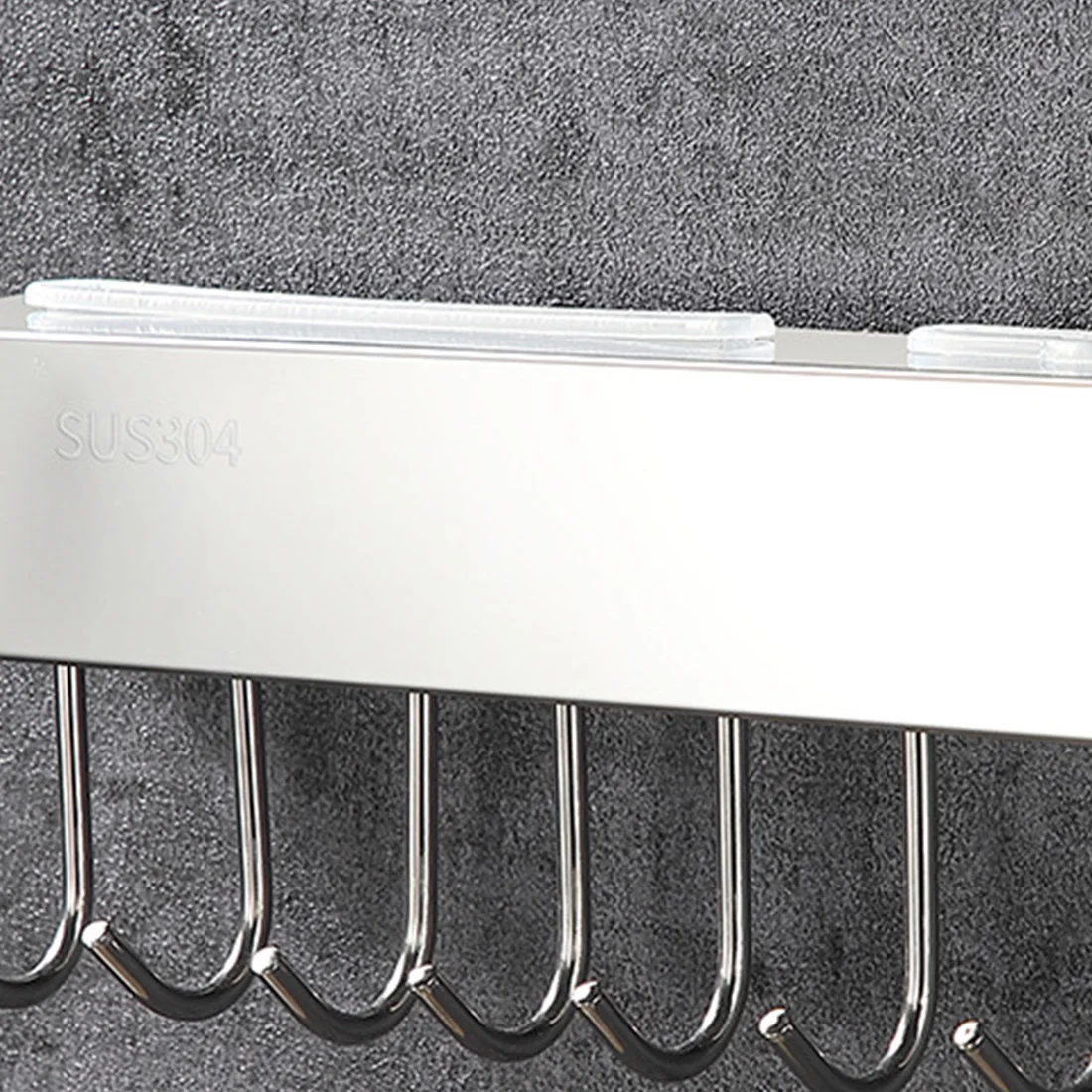 

Holder Kitchen Racks Stainless Steel Pot Wall Mounted Storage Easy Install Accessories Punching Free Cutter Slot Hook Durable
