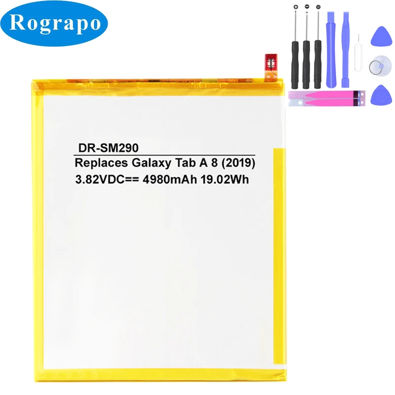 

Новый SM-T295 батарея для Samsuang Galaxy Tab A 8 (2019) SM-T290 аккумулятор 3,82 V 4980mAh литий-полимерный аккумулятор + Инструменты