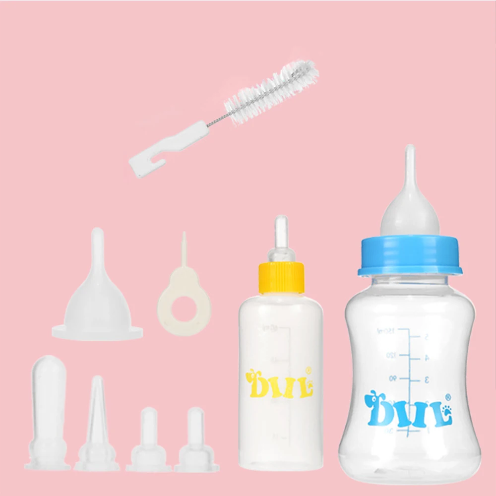 60/150 мл ПЭТ щенок котенок кошка бутылочка для кормления домашних животных собак и