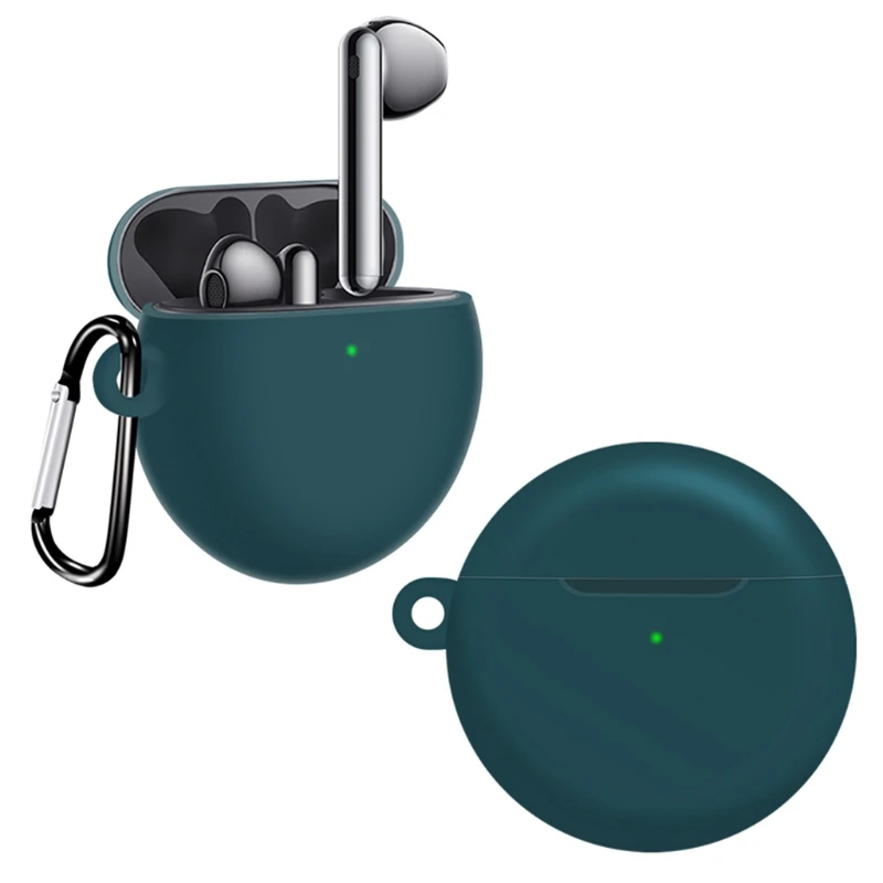 

H9EB Soft Silicone Case Cover Compatible with -HUAWEI FreeBuds 4 Earbuds Charging Case Protective Dust-resistant Case