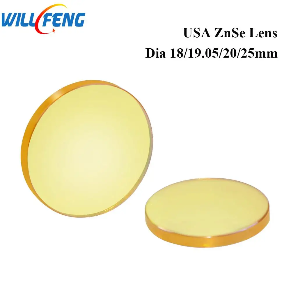 Лазерная линза Will Feng USA ZnSe диаметром 18 19 05 20 25 мм FL 38 1 50 8 63 5 76 2 101 6 127 для лазерного
