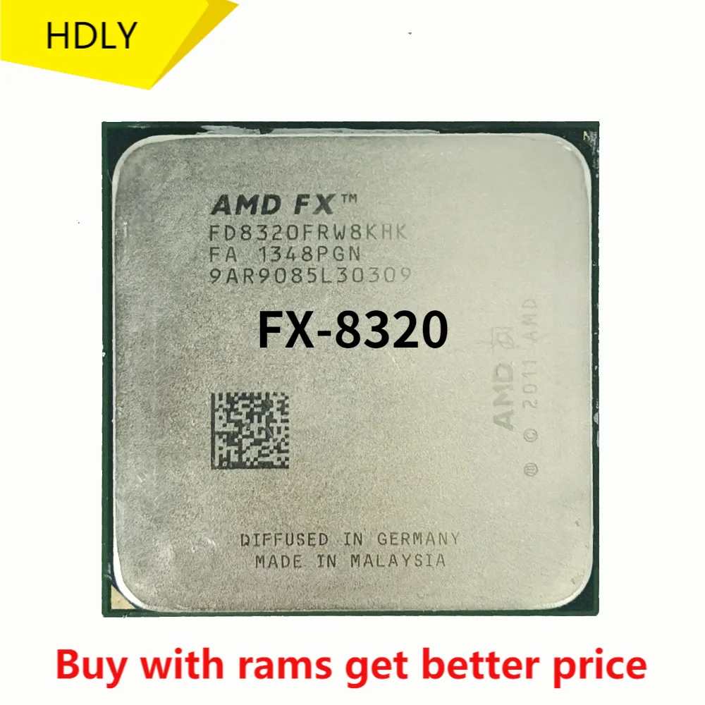 AMD FX-Series FX-8320 FX 8320 3.5 GHz Eight-Core CPU Processor FD8320FRW8KHK Socket AM3+ | Компьютеры и офис