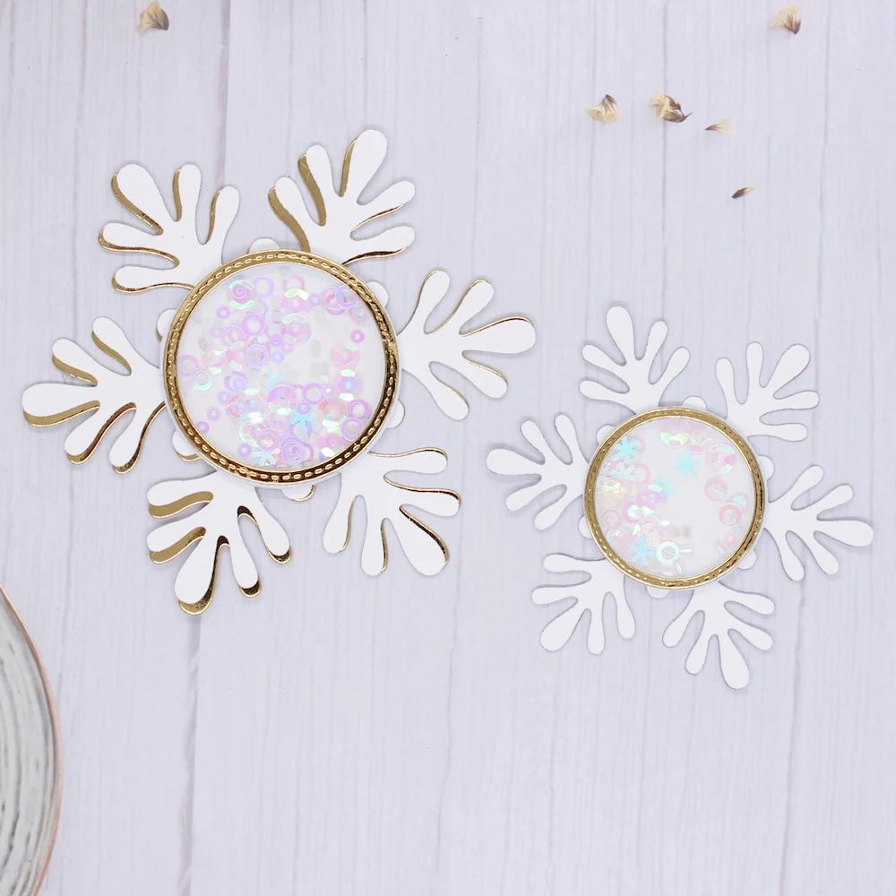 KSCRAFT рождественский снежинка шейкер металлические штампы трафареты для DIY