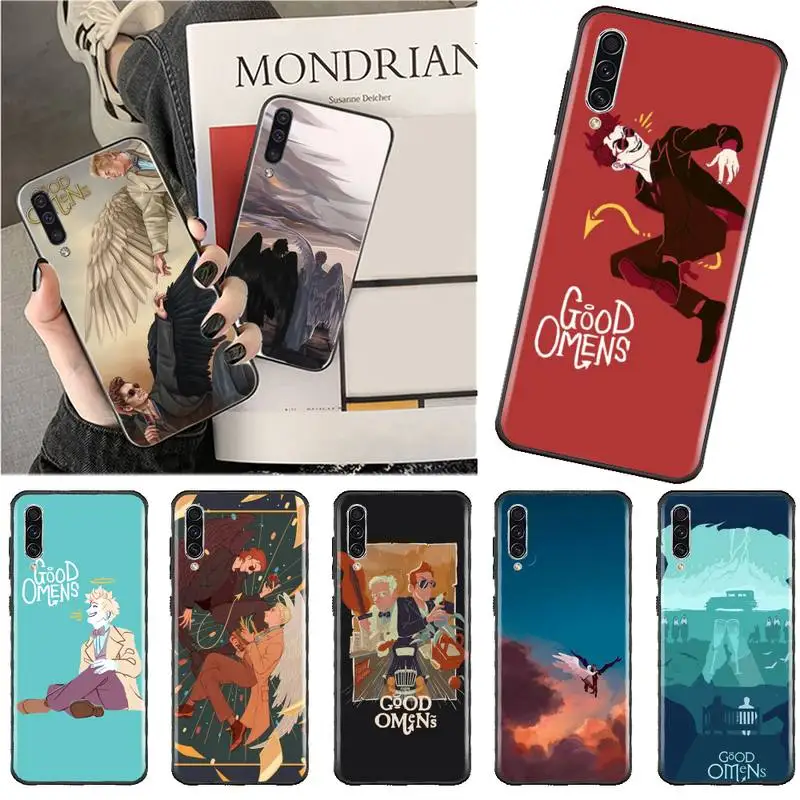 

Omens Angel and demon Phone Case For Samsung A40 A50 A51 A71 A20E A20S S8 S9 S10 S20 Plus note 20 ultra 4G 5G