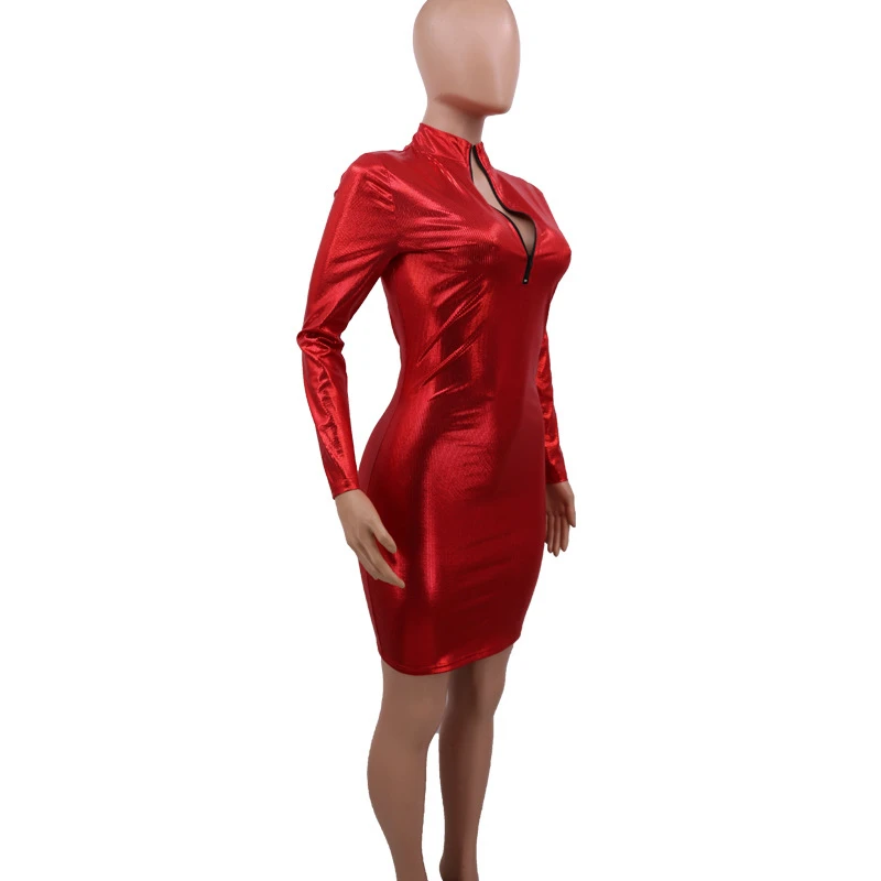 Adogirl рождественское красное блестящее позолота облегающее платье женское