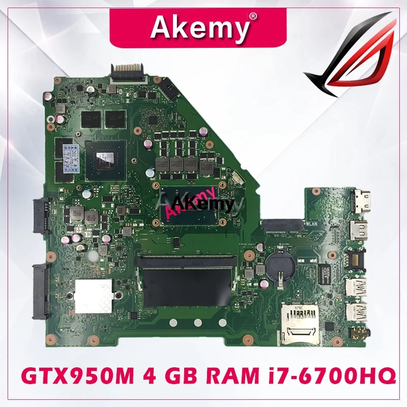 Akemy X550VX материнская плата для ноутбука For Asus X550VQ K550VX FH5900V REV 2 0 GTX950M 4 Гб RAM i7