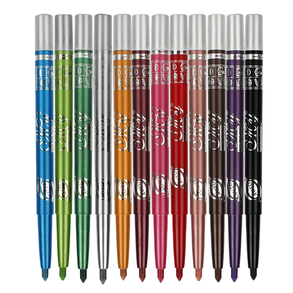 

12Colors Waterproof Eye Shadow Makeup Pencil Eyeshadow Pen Stick