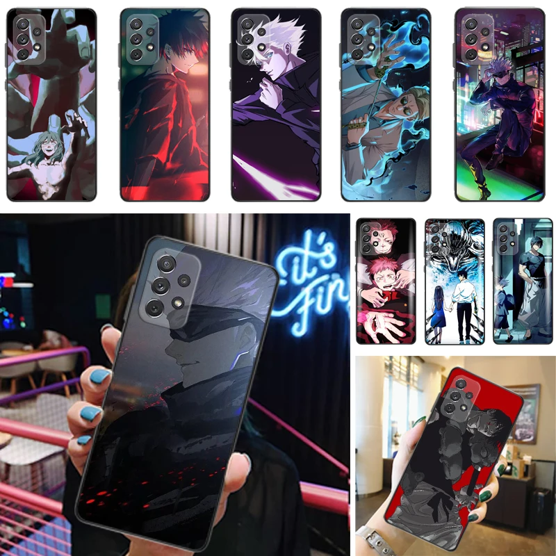 

Jujutsu Kaisen Yuji Itadori Satoru Gojo Sukuna Fushiguro Megumi Phone Case For Samsung Galaxy A52 A72 4G 5G Coque Carcasa