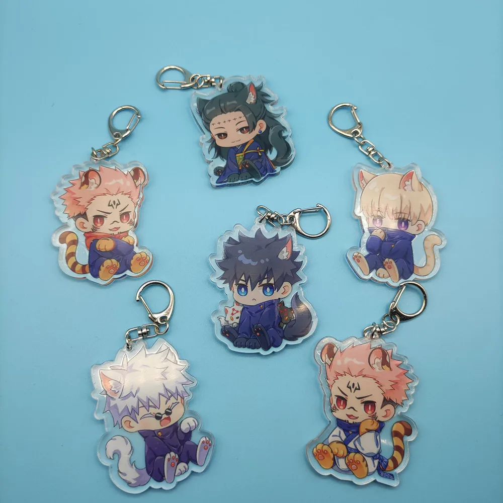 

Anime Jujutsu Kaisen Ryomen Sukuna Fushiguro Megumi Itadori Yuji Cosplay Key Chains Two-sided Keychain Acrylic Pendant