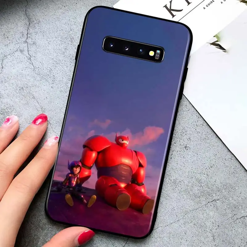 

Big Hero 6 Cute for Samsung Galaxy S21 Ultra Plus Note 20 10 9 8 S10 S9 S8 S7 S6 Edge Plus Black Phone Case