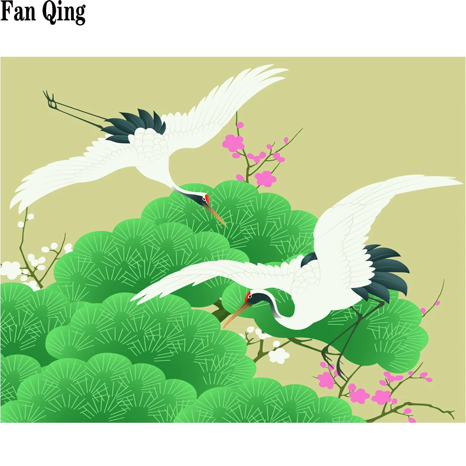 Алмазная картина с сосновым краном сливы алмазная вышивка стразы мозаика