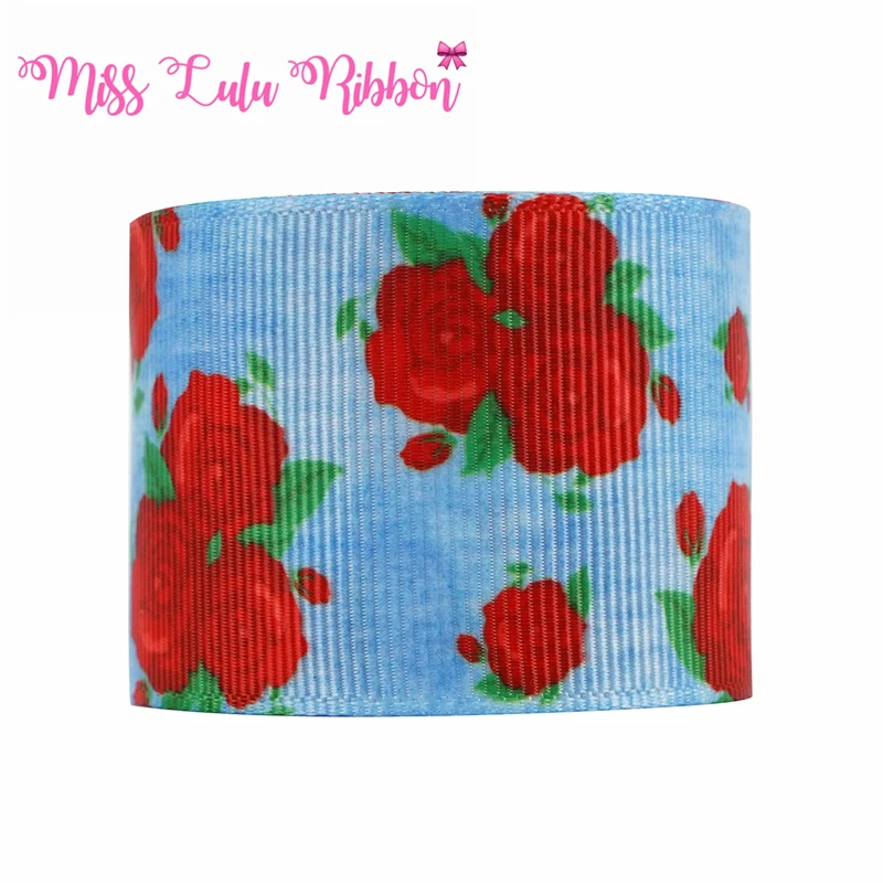 

16mm,22mm,25mm,38mm,75mm Sunflor Ribbon flower Ribbon Print Grosgrain Ribbon For Handmade Bow Material Elastic Band 50Yards
