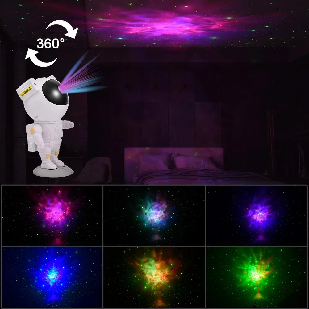 

NEW LED Night Light Astronaut Projection Night Light Cartoon Astronaut Projector Atmosphere Lamp Background For Home Decoration