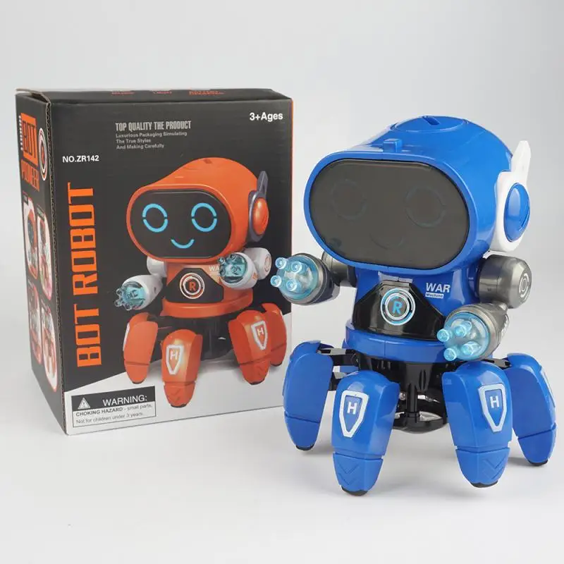 

Electric Six-claw Robot Toy With Musical & LED Lighting Octopus Robot for kids Intelligent Kids gift