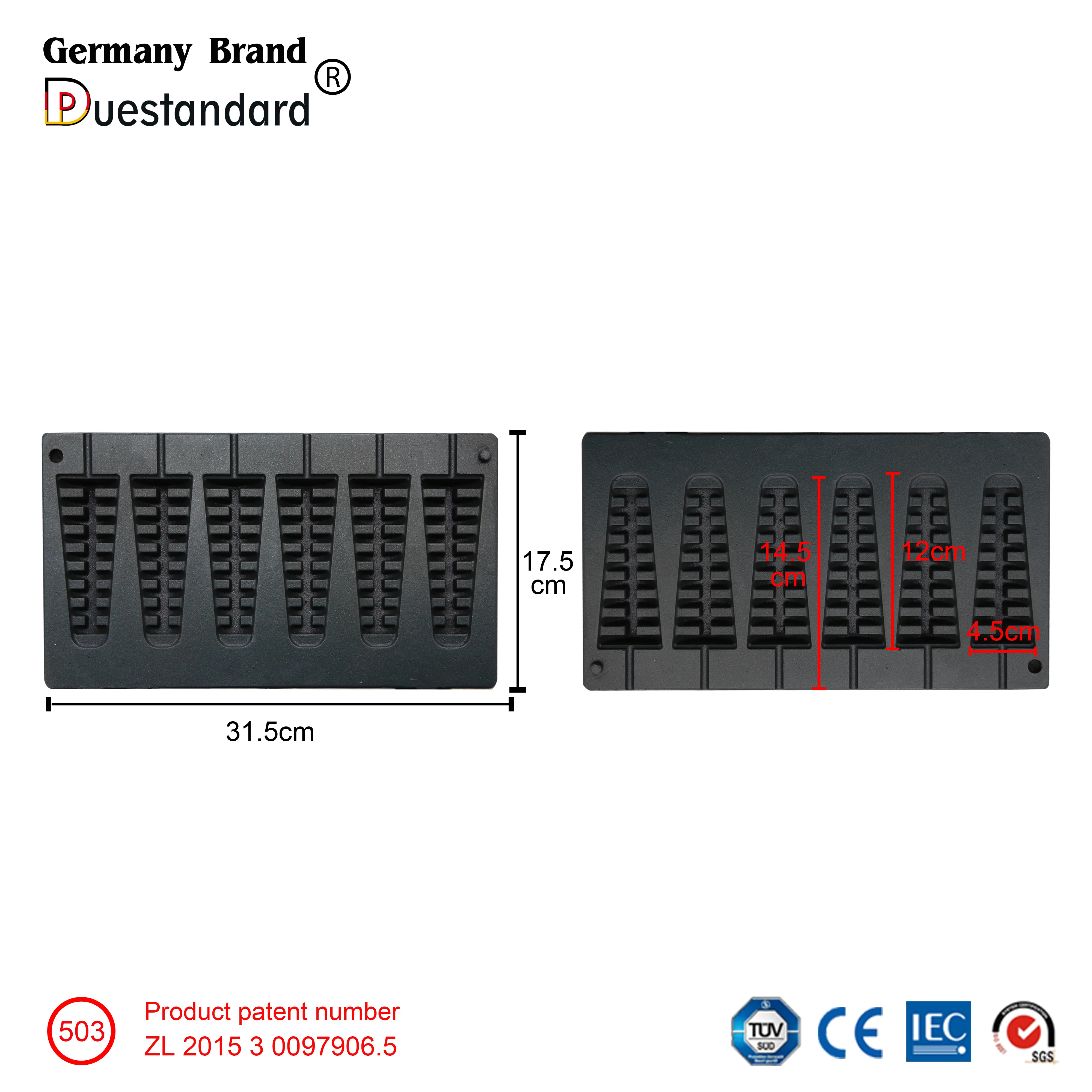 Немецкая немецкая электрическая вафельница на палочке с сосновым деревом по