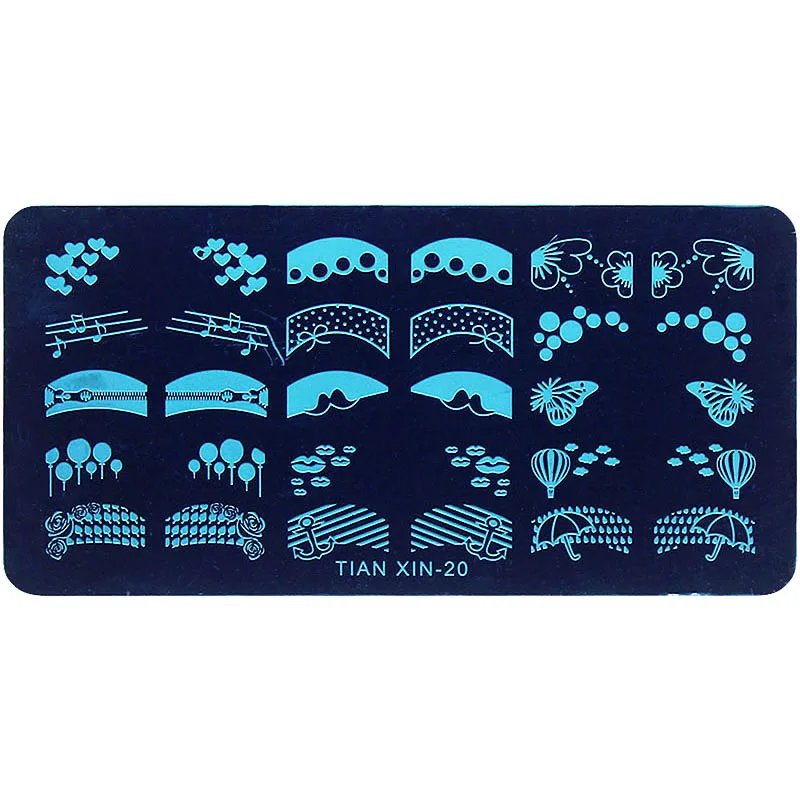 

Новый Модный чехол типа «сделай сам польский Гель красоты художественный штамп с изображением для ногтей пластины для стемпинга 3D трафарет...