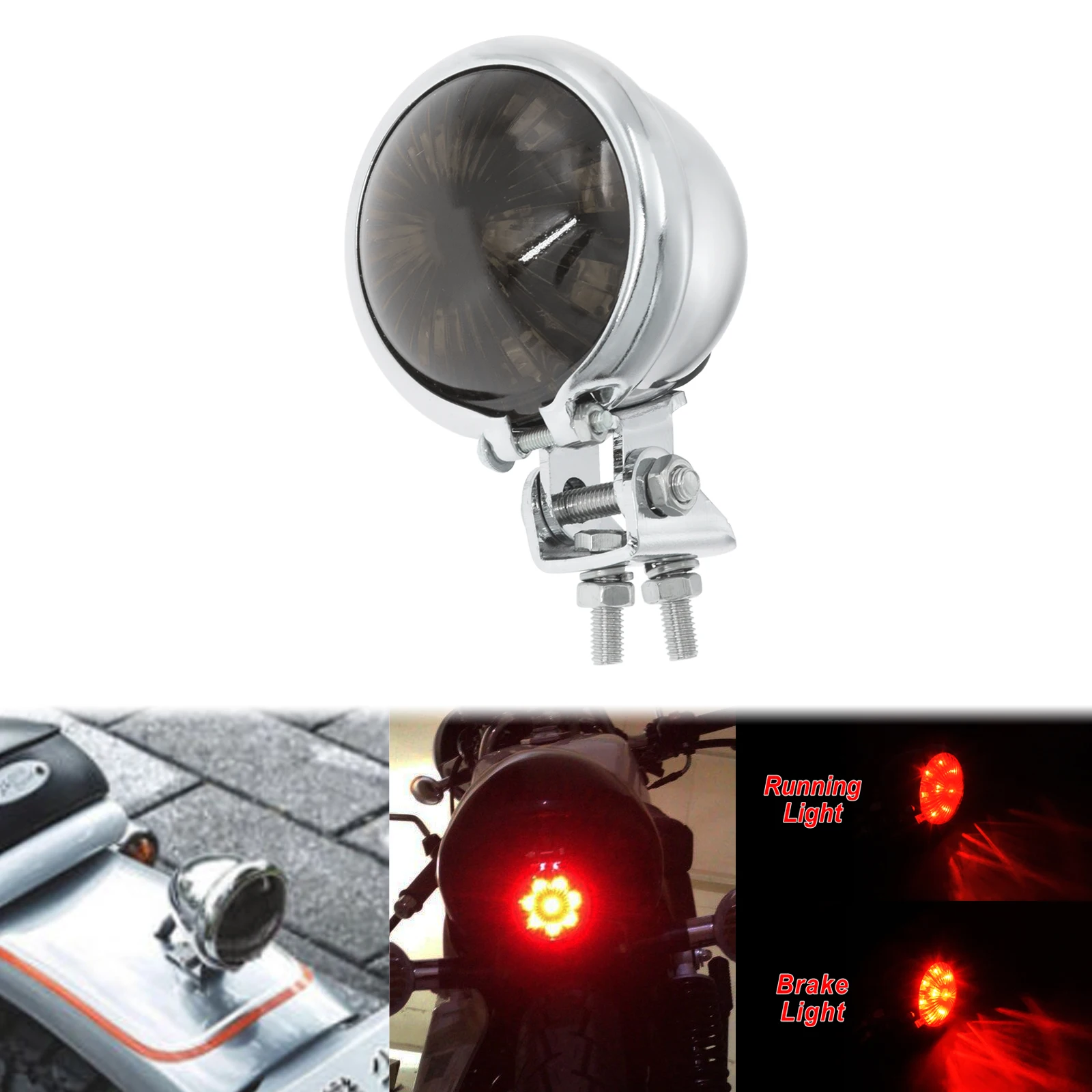 Универсальный светодиодный стоп-сигнал для мотоцикла задний фонарь 12 В