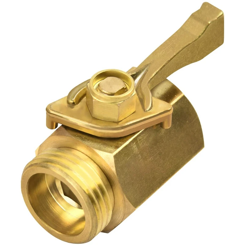 

Hose Shut Off Valve, 3/4 Inch Brass Garden Hose Shut Off Valve Faucet Heavy Duty Water Flow Control Hose Connector