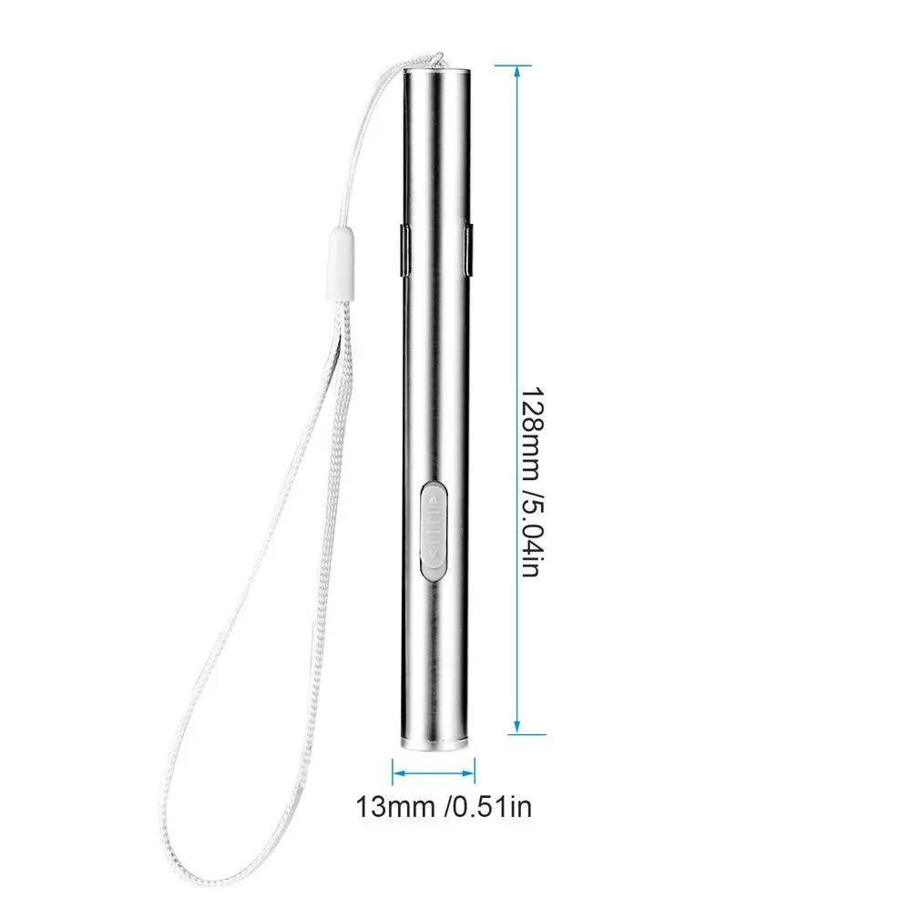 

Energy-saving Handy Portable Pen Shaped USB Rechargeable Mini Flashlight LED Torch with Stainless Steel Clip