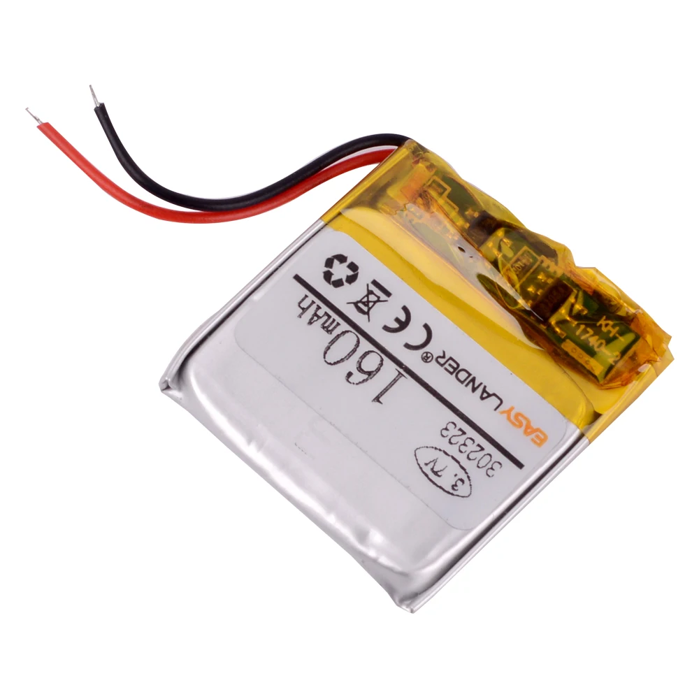 Литий полимерный аккумулятор 302323 3 7 В 160 мАч для MP3 MP4 DVR GPS Bluetooth наушников JPRBT3030