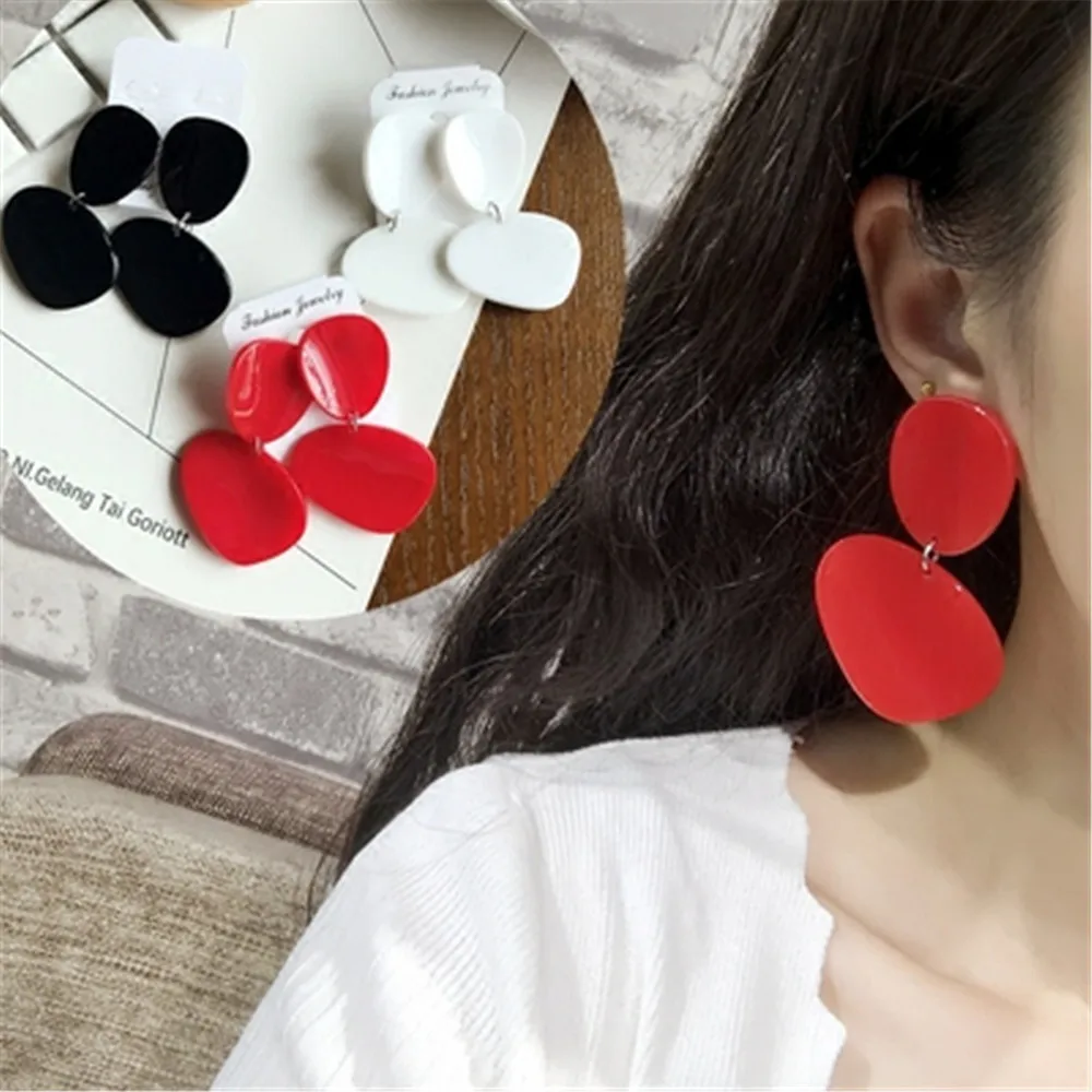 2018 НОВЫЕ геометрические прозрачные большие круглые Любовь Сердце акриловый