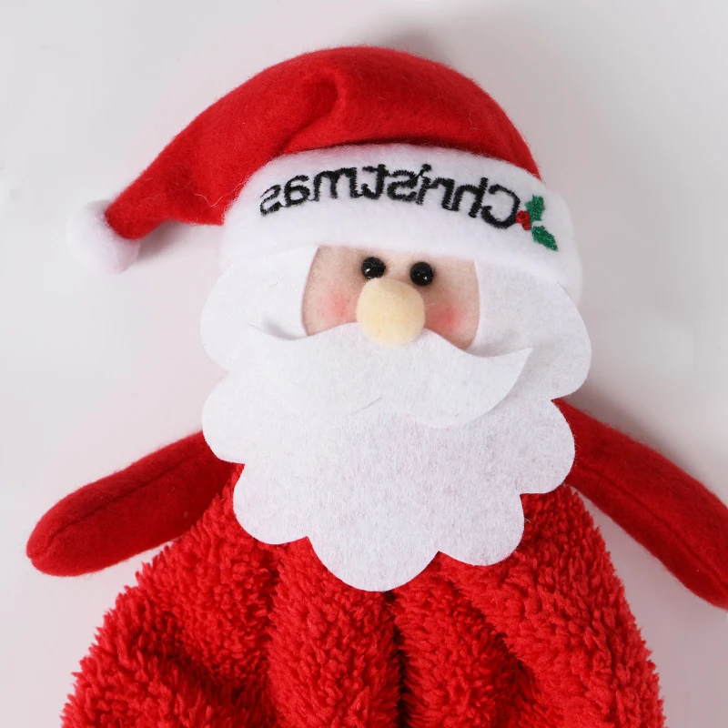 Подвесное рождественское полотенце Санта Клауса для рук кухонное мытья новое