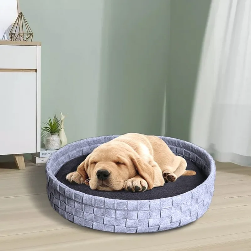 

Dog Supplies Felt Pet Kennel Nordic Style Indoor Kennel Removable and Washable Pet Mat Foldable Cat Bed