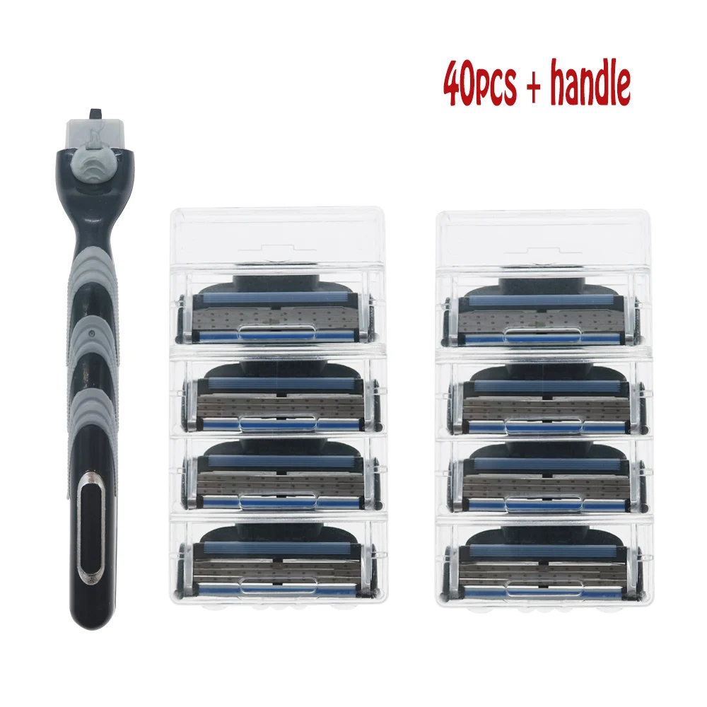 

Система лезвий для мужчин, 40 шт., стандартные лезвия для бритья, для России и Европы, США, lamina de barbear