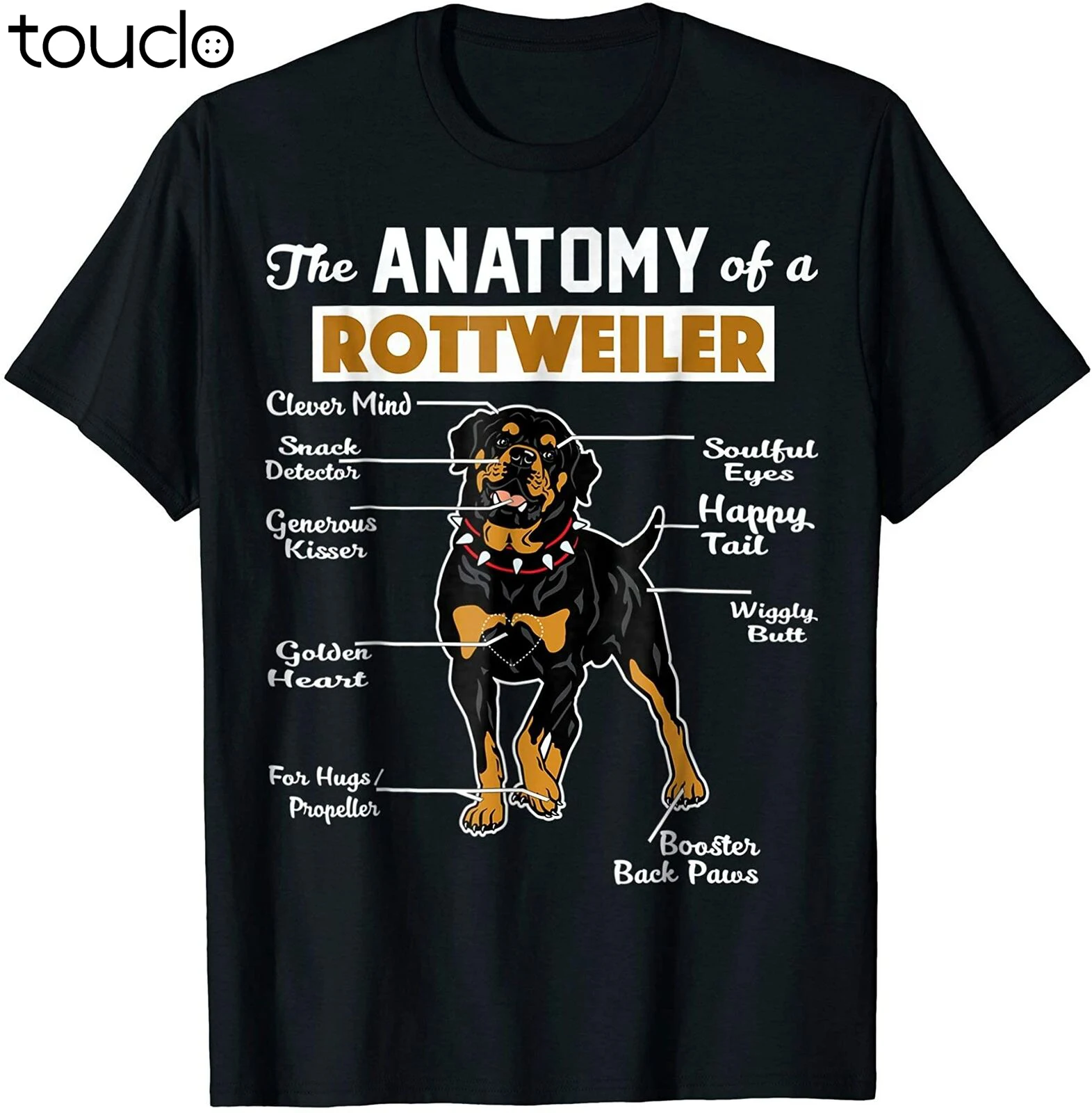 

The Anatomy Of A Rottweiler Shirt Vintage Gift For Men Women Funny Tee