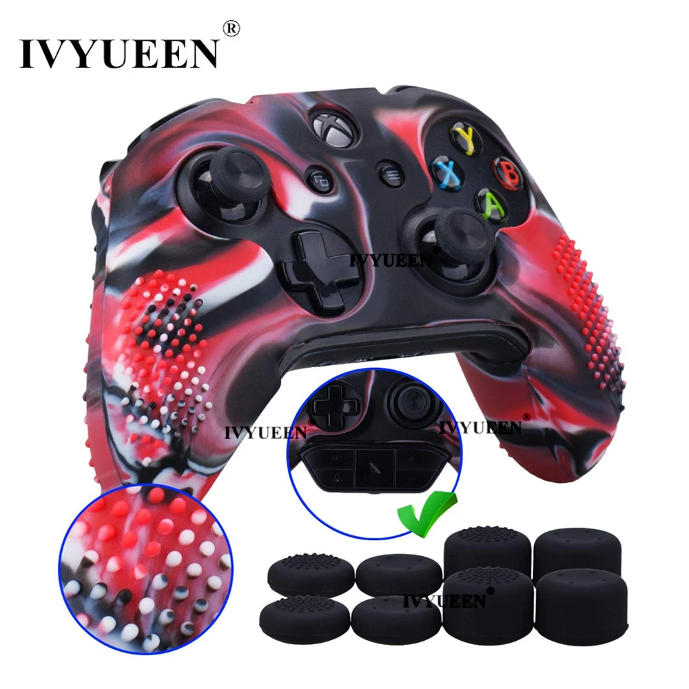 IVYUEEN 9 в 1 силиконовый чехол для Xbox One X S контроллер и 8 шт. аналоговая ручка крышки