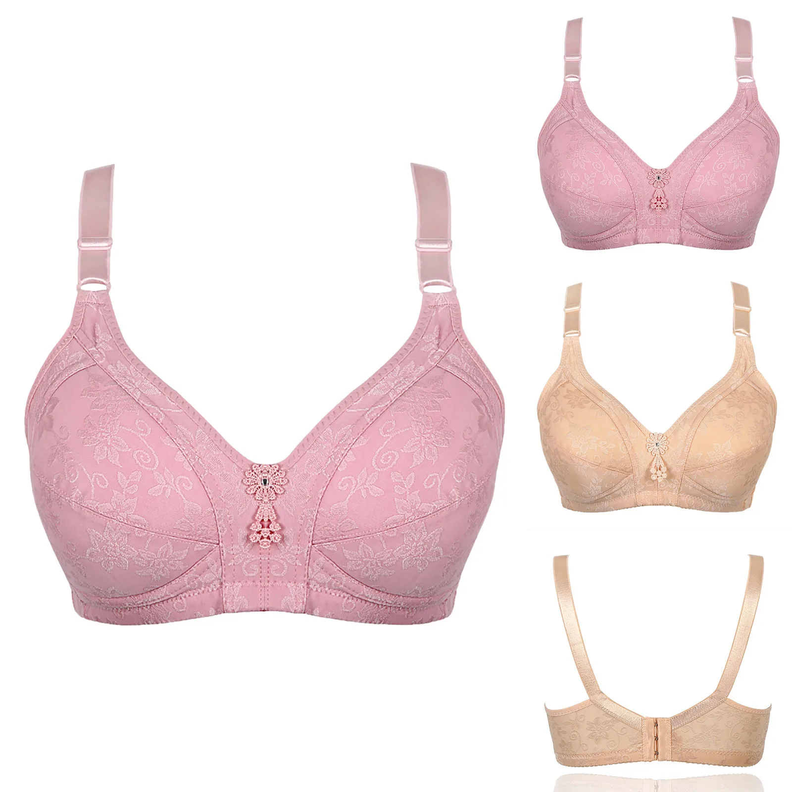 

Women's Sexy Lingerie Sexy Bra Comfortable Women Fashion Printed Bra Wire Free Underwear One-piece Bra Everyday Underwear