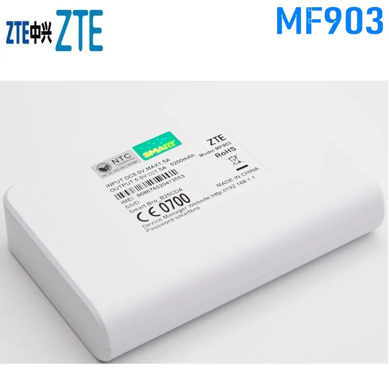 Разблокированный диапазон 28 zte MF903 4G LTE Карманный WiFi роутер 5200 мАч Внешний аккумулятор с портом lan 4g маршрутизатор rj45 mifi usb зарядка роутер 4g