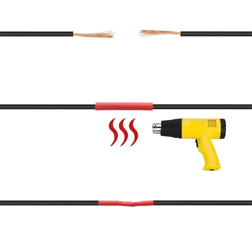 328 шт. термоусадочные трубки 5 цветов 8 размеров ассорти трубный оберточный рукав