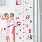 Мультфильм Дисней Минни Микки, диаграмма роста, настенные наклейки для домашнего декора, украшения детских комнат, измерения высоты, DIY ПВХ наклейки для девочек