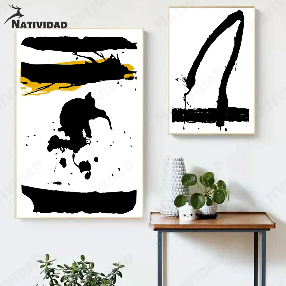 

Abstract Ink Art Canvas Painting Modern Creative Ink Graffiti Print Poster Art Wall Bedroom Living Room Study Home Decoration