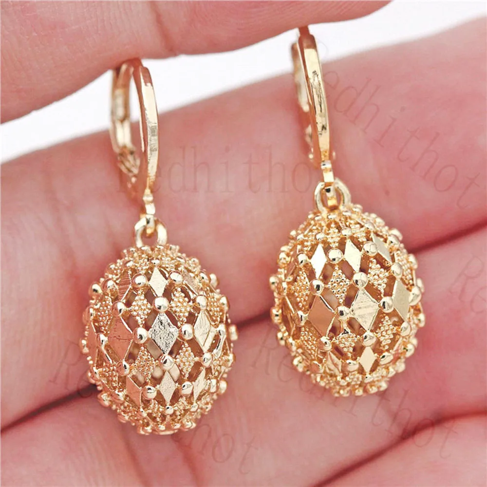 Серьги в стиле хип-хоп для женщин, позолоченные серьги в форме диско-шара, круглые серьги в стиле рок-панк, модные вечерние ювелирные изделия для клуба