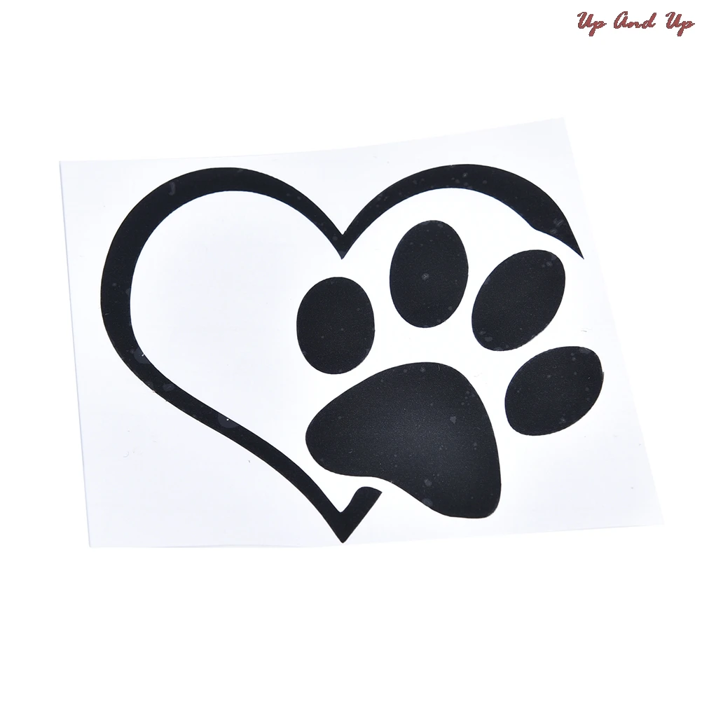 Наклейка на автомобиль грузовик бампер с окошком встроенное сердце кошка собака