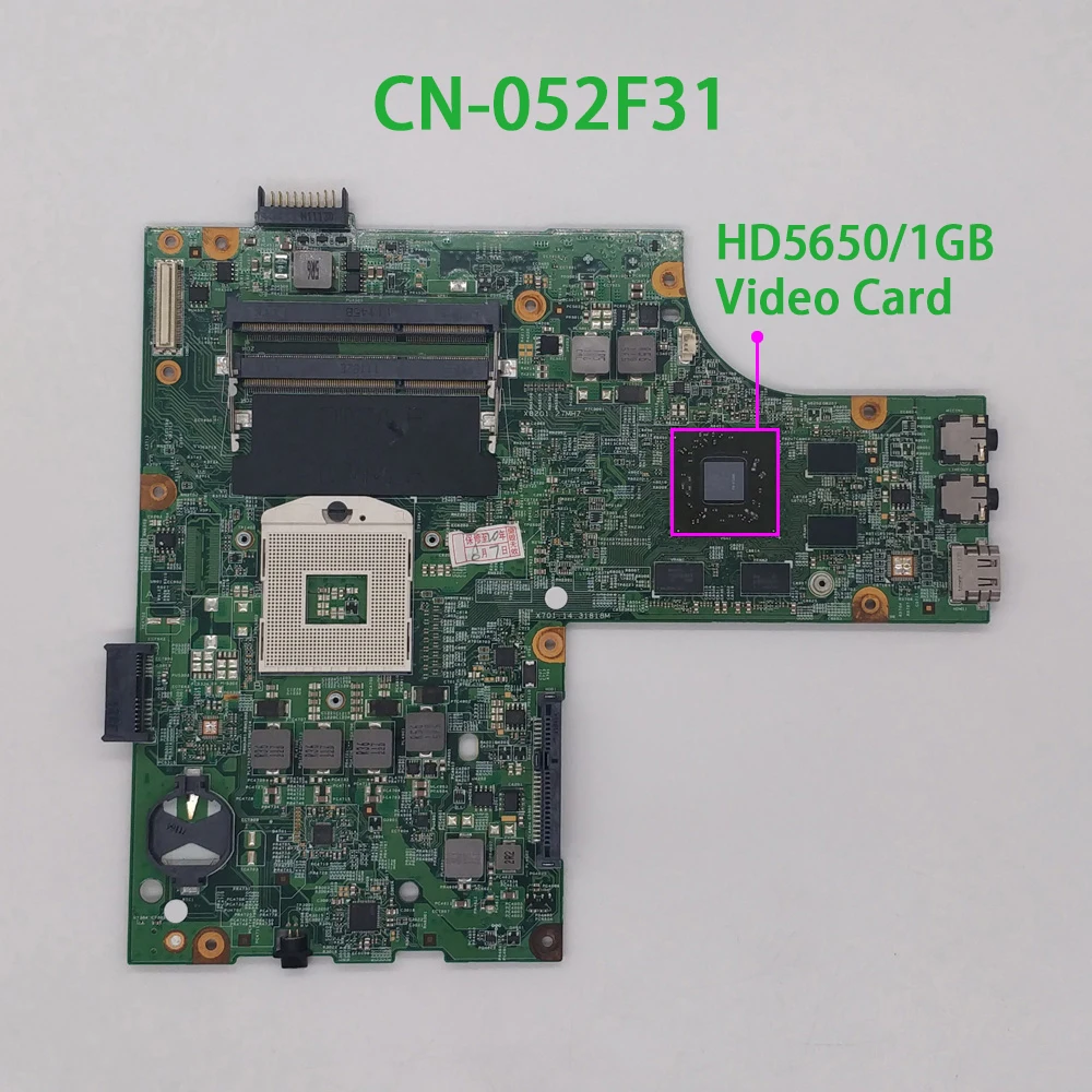 CN-052F31 052F31 52F31 48.4HH01.011 HM57 w HD5650/1GB GPU for Dell Insprion 15R N5010 NoteBook PC Laptop Motherboard Mainboard