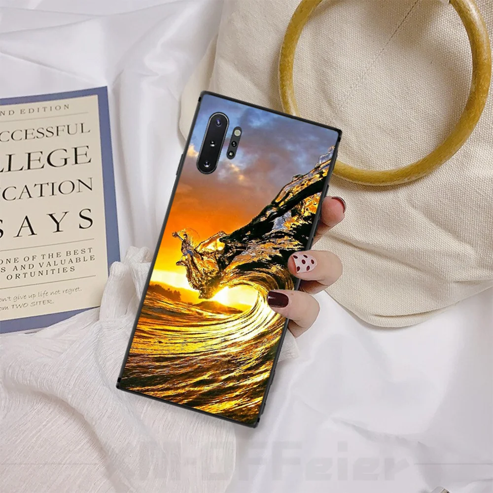 BaweiTE Sun Beach Sea Water Ocean Waves черный мягкий чехол для телефона из ТПУ Samsung A50 S10 Plus S10E Note9