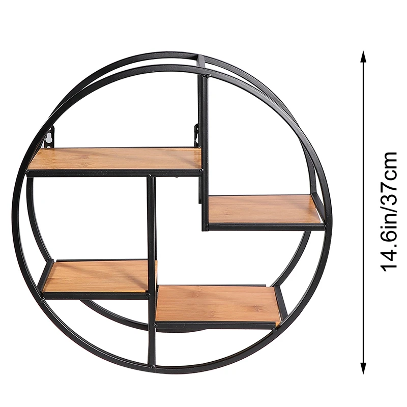 Настенная железная полка круглая стойка настенный держатель для хранения