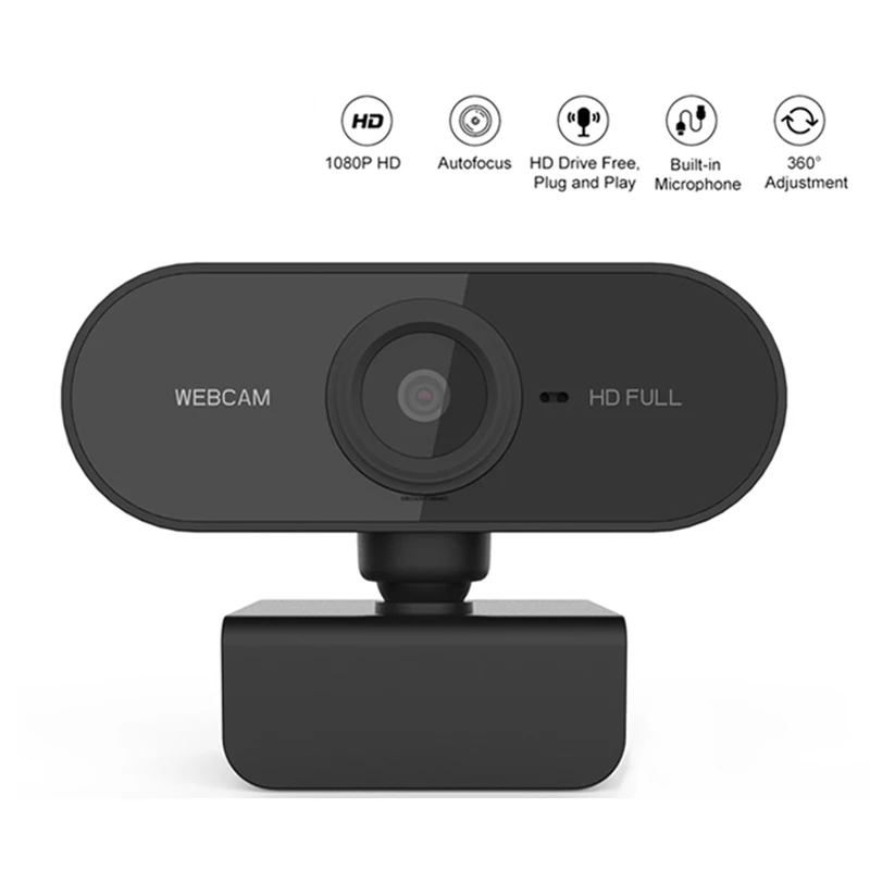 

Full HD 1080P Webcam Computer PC Web Camera With Microphone Rotatable Cameras For Live Broadcast Video Calling Conference Work