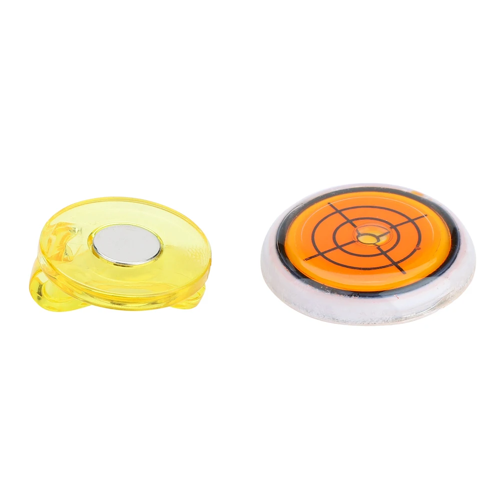 

Durable Plastic Golf Hat Cap Clip with Detachable Magnetic Ball Marker Yellow + Orange